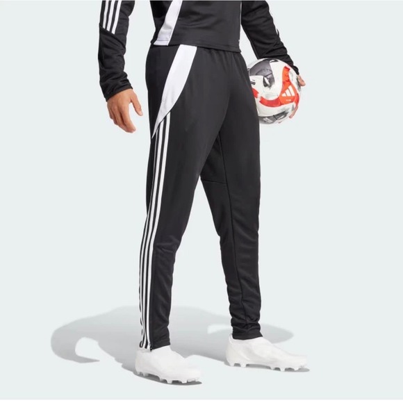 Adidas AEROREADY Soccer Track Pants Black White‎ Men's Athletic Size XL NEW - Picture 15 of 15